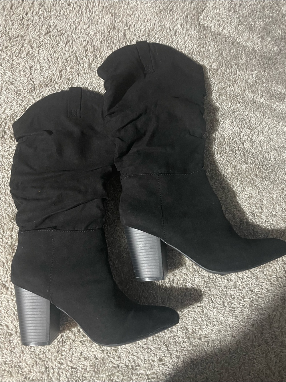 SO Black Block Heel Boots - Women's